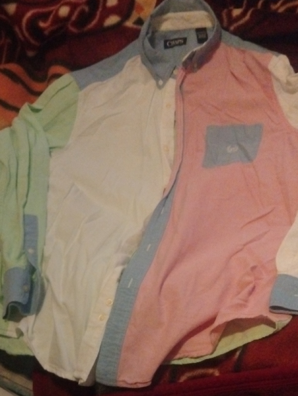 Multi Color Mens Shirt By CHAPS.Size XL.